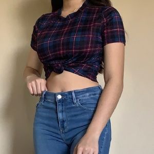 Plaid Crop Top